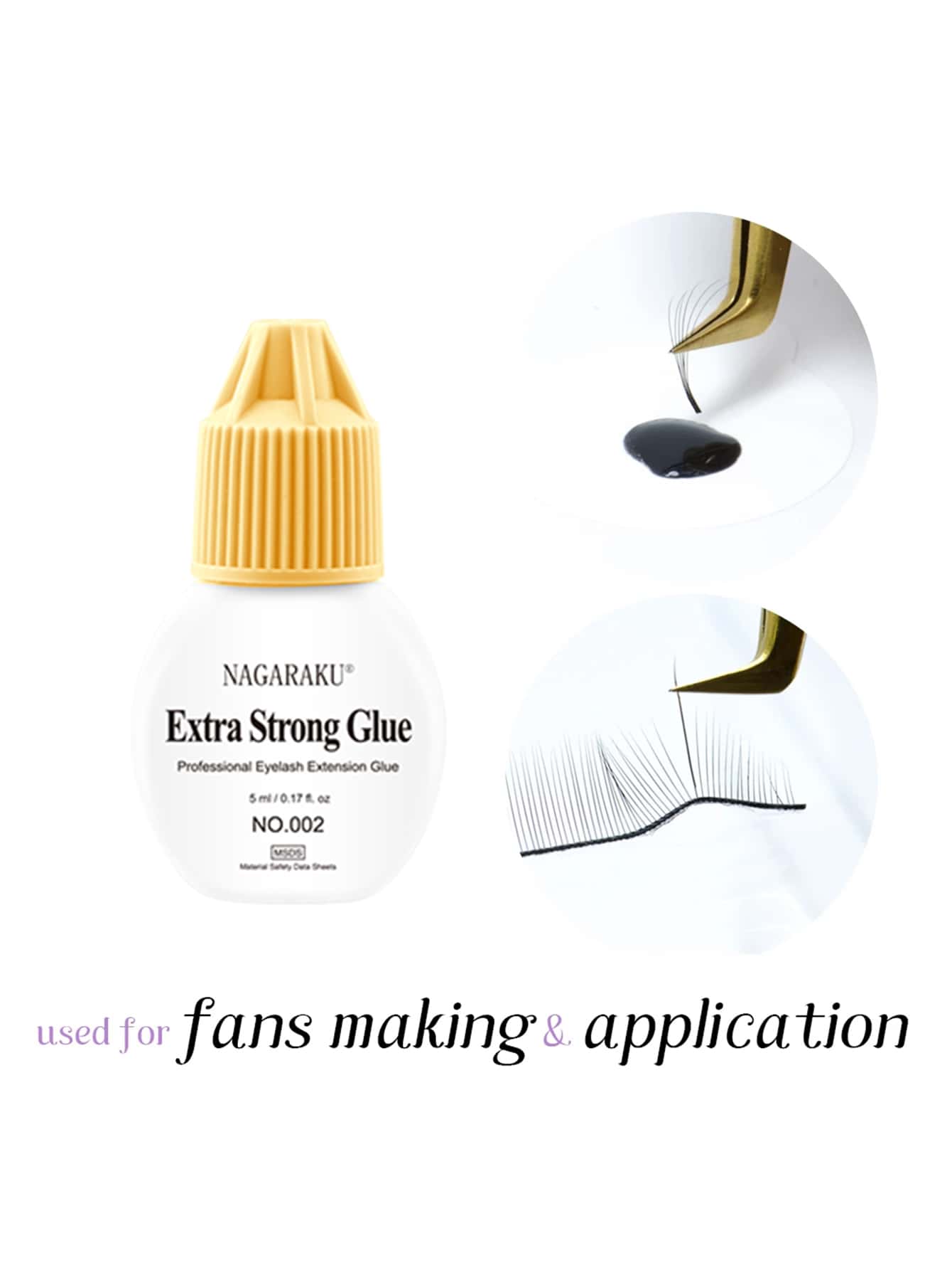 NAGARAKU Eyelash Mild Glue 5ml Eyelash Extension Glue Glue Individual False Eyelashes Extension Low Smell Non Odorless Fast Dry Sticker Adhesive Volume Sticker For Women - Clear - View 1