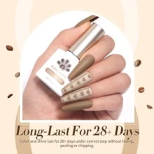 Born Pretty 6Pcs 7 ML  Nude Gel Polish Set Gel Polish Kit 6 Colors Popular All Seasons Skin Tones White Nude Brown Neutral Gel Nail Polish Kit Soak Off LED Gel Nail Kit Manicure Gift Collection - 栗子蛋糕 - 查看 5