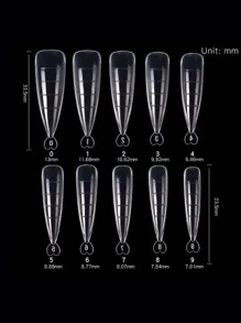 100 pezzi costruzione rapida Stampo suggerimenti unghie doppio acrilico finto dito UV gel scolpito copertura completa pressa Unghie finte manicure forniture Strumenti
