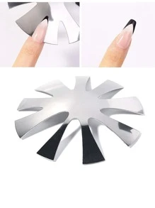 1Pc Deep Oval French Nails Cutter Easy Smile Line Almond Shape Tips C Curve Acrylic Nail Art Template Tools Press On Nails Nail Supplies