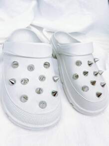 22pcs Diy Metal Rivets For Punk Style Garden Shoes, Detachable Shoe Accessories Decorative Buckle, Gift For Women