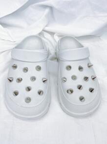 22pcs Diy Metal Rivets For Punk Style Garden Shoes, Detachable Shoe Accessories Decorative Buckle, Gift For Women