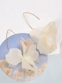 1雙時尚亞克力花卉圖案耳墜適用於女性海灘度假配件