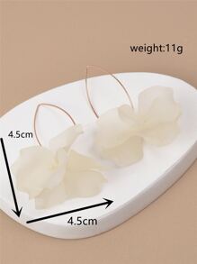 1雙時尚亞克力花卉圖案耳墜適用於女性海灘度假配件