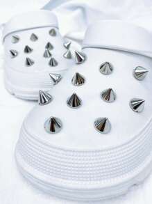 22pcs Diy Metal Rivets For Punk Style Garden Shoes, Detachable Shoe Accessories Decorative Buckle, Gift For Women