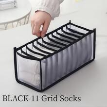 3pcs Foldable Divided Storage Box, Underwear Organizer For Bra, Panty, Socks, Random Color (White, Grey, Beige, Black, Etc.)