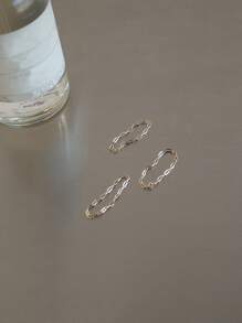 1pc Personalized Simple & Fashionable S925 Silver Soft Chain Ring For Women, Party Gift, Daily Wear