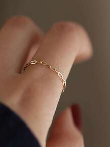 1pc Personalized Simple & Fashionable S925 Silver Soft Chain Ring For Women, Party Gift, Daily Wear