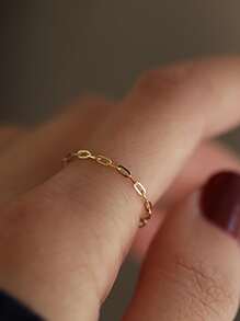 1pc Personalized Simple & Fashionable S925 Silver Soft Chain Ring For Women, Party Gift, Daily Wear