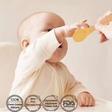 3 piezas de silicona Set cubiertos incluido Infantil Bol , Cucharas con Tenedores , con ventosa Base para Bebé con de niños - Rosa - Ver 4