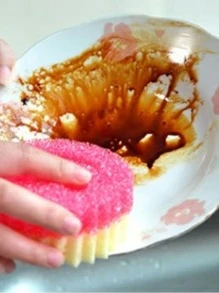 1pc/3pcs Temperature-Sensitive Cleaning Cloth, Dual-Use Kitchen & Bathroom Cleaning Wipe, Double-Layered & Slow Rebound Filter - Yellow - View 2