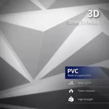 1/10/20/30 件钻石形 3D 墙板，30 厘米 X 30 厘米哑光白色，DIY 家居装饰墙贴 - 白色 - 查看 6