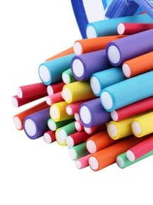 Bộ dụng cụ uốn tóc không dùng nhiệt 42 món - Máy uốn tóc, Lô cuốn tóc bằng nhựa, Thanh xốp, Dụng cụ tạo kiểu tóc - Nhiều màu - Xem 4
