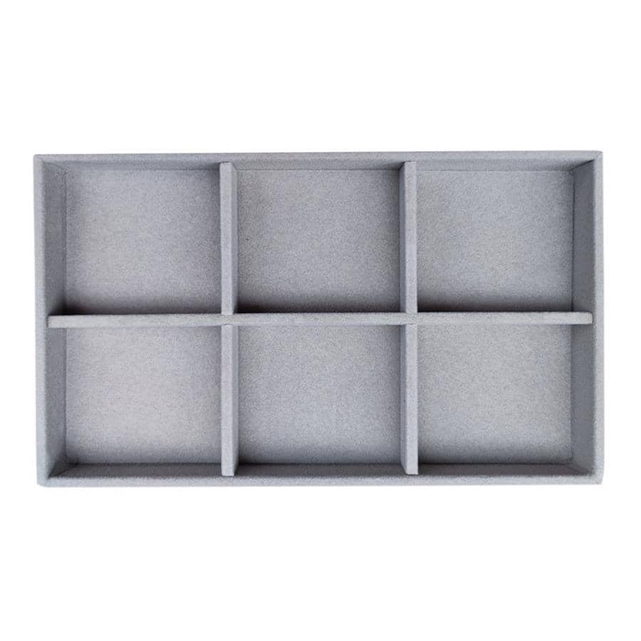 Caja de joyería de terciopelo con 6 compartimentos para almacenar aretes, anillos, collares, pulseras y baratijas