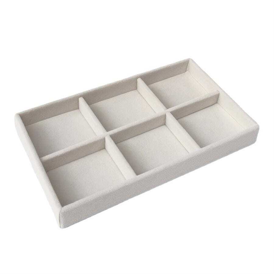 1 caja de 6 cuadros de tela unicolor cuboides Caja para diariamente Collar Pendientes almacenamiento