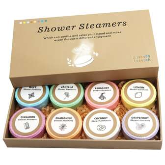 Shower Steamers Aromatherapy 8pcs Gift Set Bath Bombs For Mom And Loved Ones, With Essential Oils, For Home Spa And Self-care, Mother's Day, Birthday Gift For Men & Women