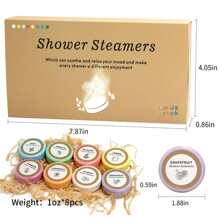 Shower Steamers Aromatherapy 8pcs Gift Set Bath Bombs For Mom And Loved Ones, With Essential Oils, For Home Spa And Self-care, Mother's Day, Birthday Gift For Men & Women