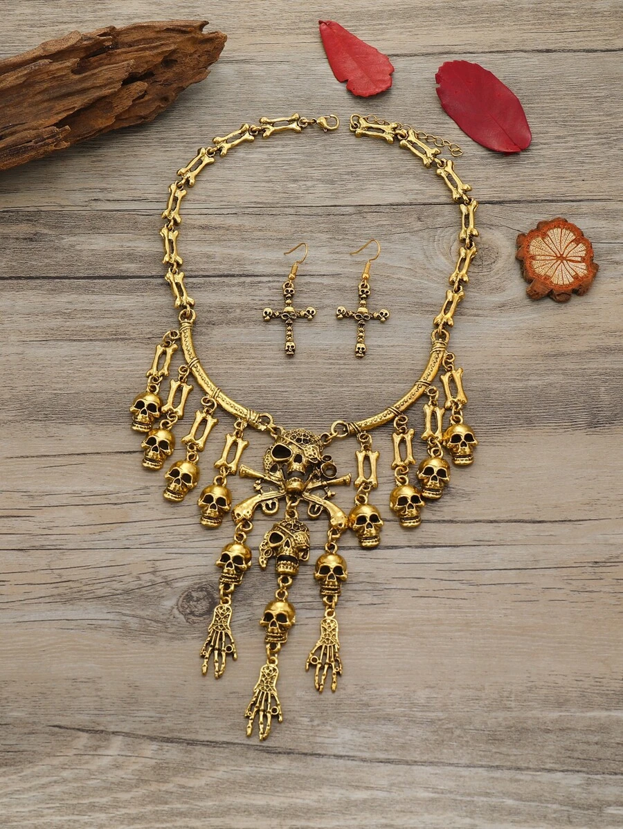 女士首飾套裝 - 銅色 - 查看 1