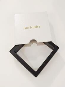 1入組閃閃發光925 銀圓環帶方晶鋯石&18K金鍍金作為穿戴適合女士,禮品 - 銀色 - 查看 7