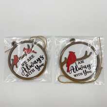 1pc Wooden Red Bird Decoration For Home, Door Or Wall Hanging Crafts - Multicolor - View 5