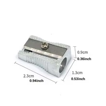 1套/4入組創意鋁合金卷筆刀,單孔,金屬鉛筆切片機,學生寫作用品