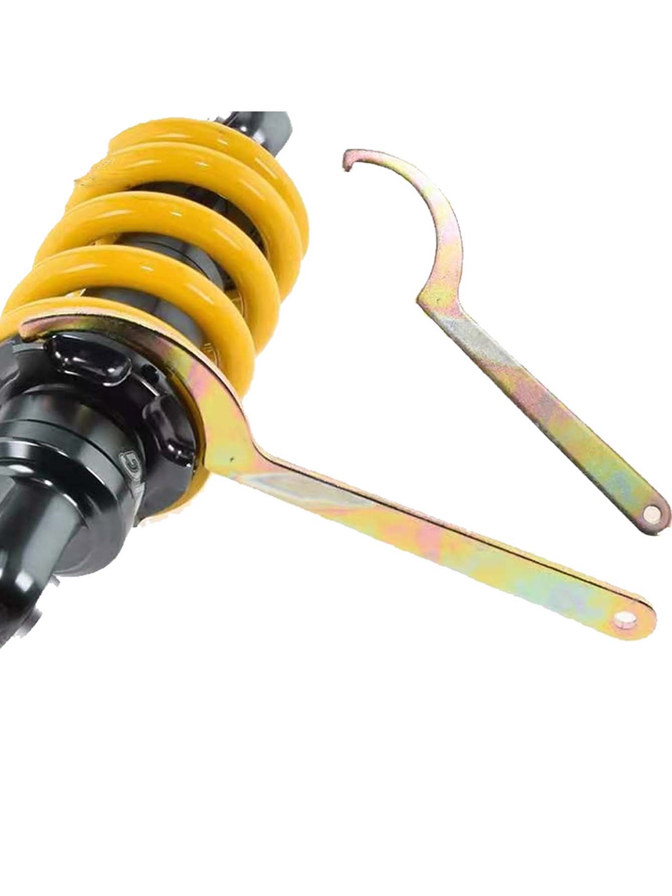 金屬摩托車工具減震器暫停工具C扳手扳手手掌工具鉤兼容本田自行車 - 金色 - 查看 1