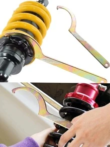 金屬摩托車工具減震器暫停工具C扳手扳手手掌工具鉤兼容本田自行車 - 金色 - 查看 4