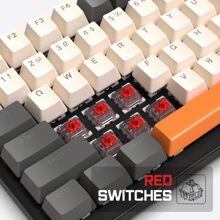 Mechanical Gaming Keyboard 98 Keys with Number pad Chroma RGB Illuminated Water-Resistant Anti-Ghosting NKRO Retro Metal Panel Type-C for PC/Mac Gamer Typist Optical Linear Red Switch - 淺灰色 - 查看 7