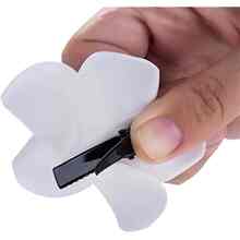 10 pezzi Fermagli per capelli da donna con fiori artificiali di Plumeria bianchi da 6 cm, accessori boho per capelli, fermagli a pinza, barrette per capelli, per scuola e accessori per capelli