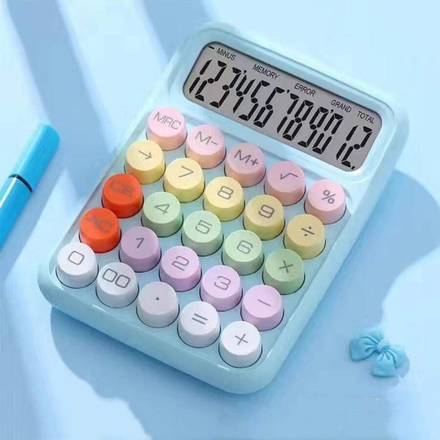 1pc Multifunctional Portable Calculator Back To School - Blue - View 1