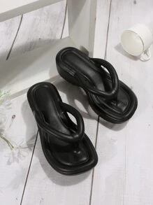 da donna plateau alla moda Sandali senza chiusure con Anello da piede per esterno estate