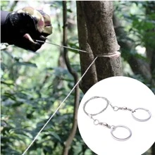 锯线 EDC 应急求生装备户外塑钢环卷轴旅行露营徒步狩猎登山求生工具套装 1 件 - 銀色 - 查看 1