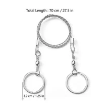 锯线 EDC 应急求生装备户外塑钢环卷轴旅行露营徒步狩猎登山求生工具套装 1 件 - 銀色 - 查看 2