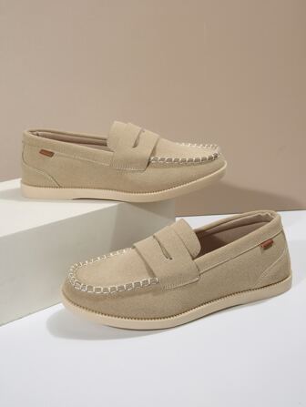 Ladies' Elegant Beige Loafers For Spring/summer Casual Wear