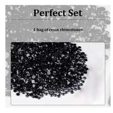 5000 颗 3 毫米树脂水钻散装透明 AB 平底圆形果冻水钻 DIY 指甲饰品指甲宝石指甲用品 - 查看 3