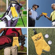 1pc Golf Bag Prank Golf Ball Storage Bag Golf Tool Kit - Yellow - View 4
