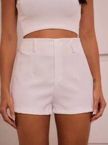 Women Shorts - 白色 - 查看 3