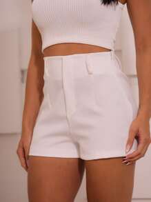 Women Shorts - 白色 - 查看 1