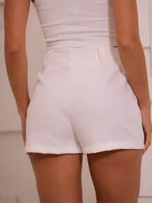 Women Shorts - 白色 - 查看 2