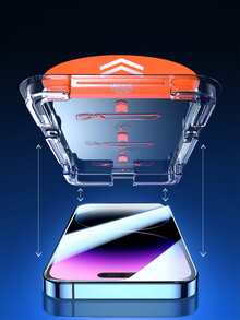 自動除塵、防窺視、易貼屏幕保護貼，適用於蘋果 iPhone 15/14/13/12/11/X 系列 (1入) - 彩色 - 查看 3