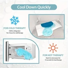 Cooling Eye Mask Cold Eye Mask Reusable Gel Eye Mask for Puffy Eyes, Ice Eye Mask Frozen Eye Cold Compress for Dark Circles, Migraines, Stress Relief, Skin Care - Pink - View 7