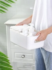 1入組塑膠收納籃適用於組織化妝品,廚房,儲藏室零食在浴室,廚房,家庭辦公室