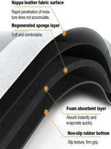 Diatom Mud Bathroom Entrance Door Mat, Toilet Water Absorbent Quick Dry Anti-Slip Carpet, Can Be Cut Home Bathroom Decor Bath Rug Outdoor Rug Door Mat Fall Decor Bathroom Accessories Back To School Entryway Decor - Black - View 8