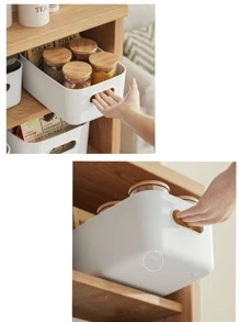 1入組塑膠收納籃適用於組織化妝品,廚房,儲藏室零食在浴室,廚房,家庭辦公室