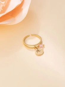 1pc Bohemian Titanium Steel Adjustable Star Charm Ring For Women For Daily Wear - Multicolor - View 6