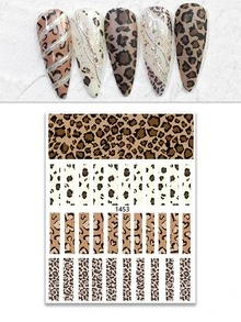 1張5d豹紋膠帶美甲貼紙貼花,美甲diy配件,美甲貼紙美甲膠帶貼花,適合做美甲設計,送給朋友的禮物 - 彩色 - 查看 2