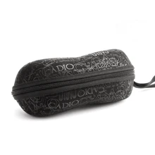 1只大型太陽眼鏡盒,帶便攜掛繩眼鏡收納盒 - 黑色 - 查看 2