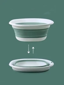 3pcs Olive Green Portable Foldable Basin For Outdoor, Travel, Camping, Laundry And Bathroom Use - Màu xanh Ô liu - Xem 3