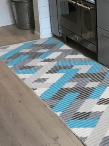 Mat - Blue and White - View 1