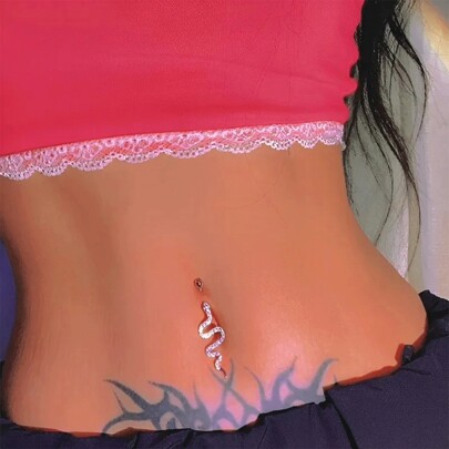 Serpent-shaped Navel Piercing Ring